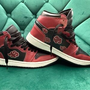 Red and Black Akatsuki High-Top Sneakers Naruto